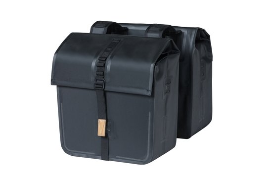 Basil fietstas dubbel Urban dry black 50L