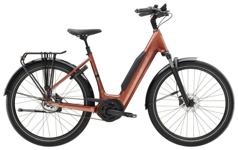 TREK District+ 4 Lowstep D55 bruin 725Wh 75Nm smart, PENNYFLAKE