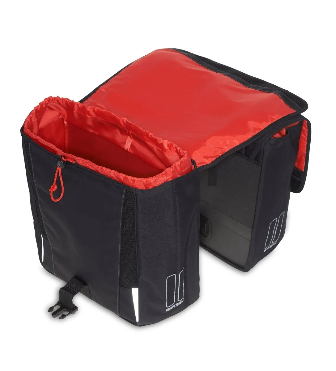 Basil fietstas dubbel Sport Design zwart 32L
