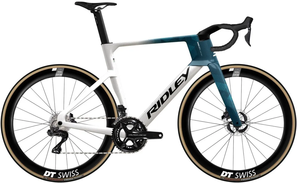 Ridley Noah Fast 3.0 Shimano Ultegra DI2 2x12sp NF326D2s - White/Petrol Blue Metallic S 2026