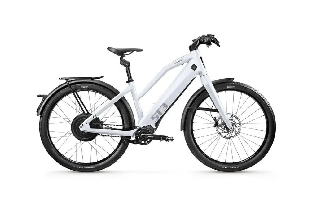 Stromer ST3 Pinion NA/met verend zadel Cool White M 2026