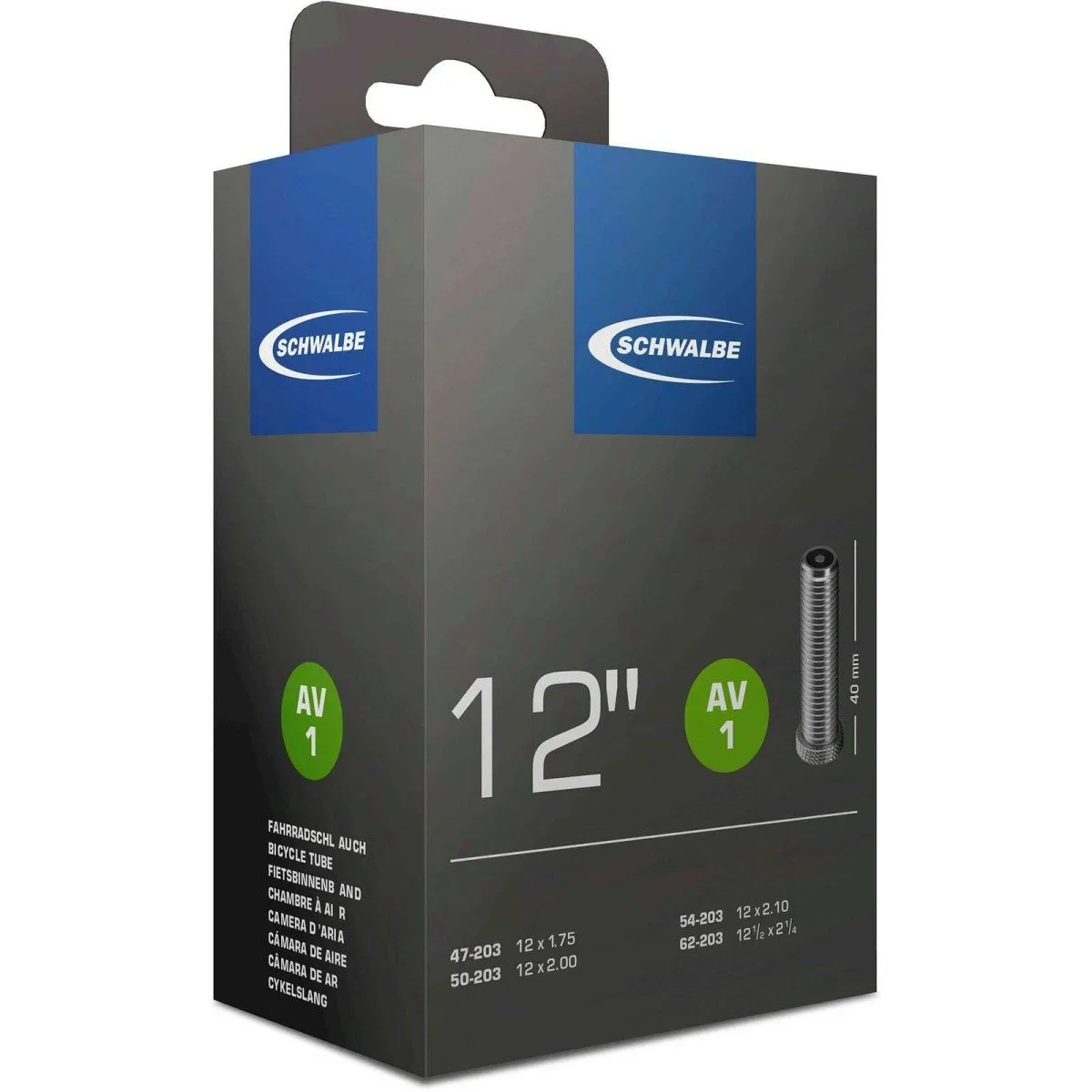Schwalbe bnb AV1 12 x 1.75 - 12 1/2 x 2 1/4 av 40m